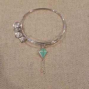 Alex and Ani silver enamel kite bracelet